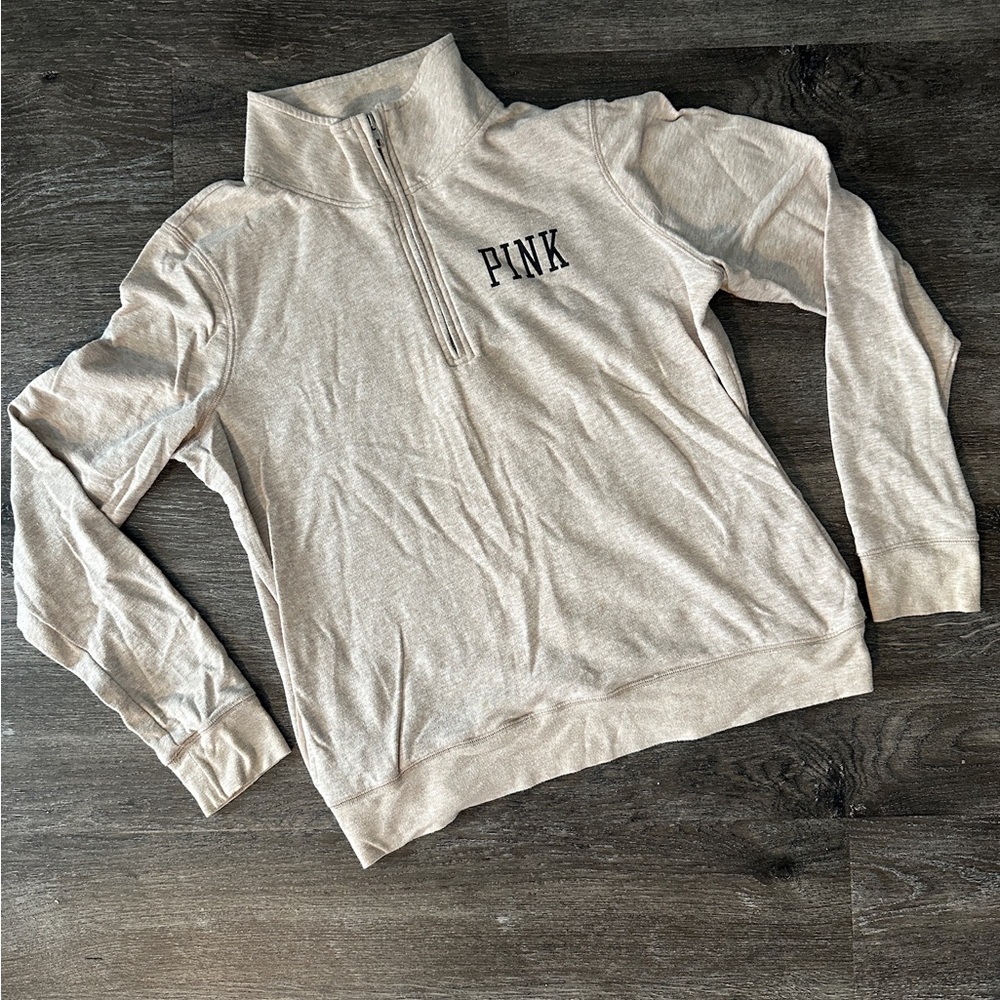PINK Quarter-Zip Pullover Sweatshirt